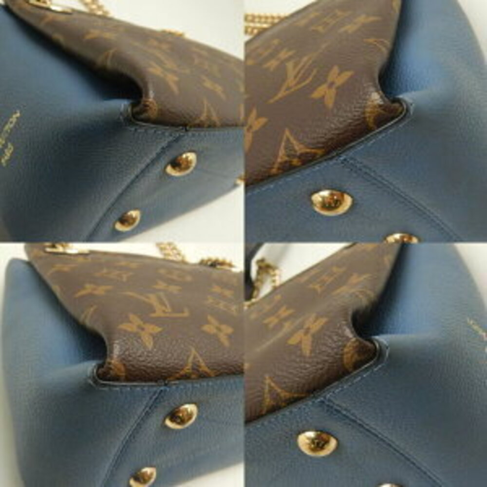 LOUIS VUITTON Monogram Surene Shoulder Bag Brown Blue - Picture 7 of 9